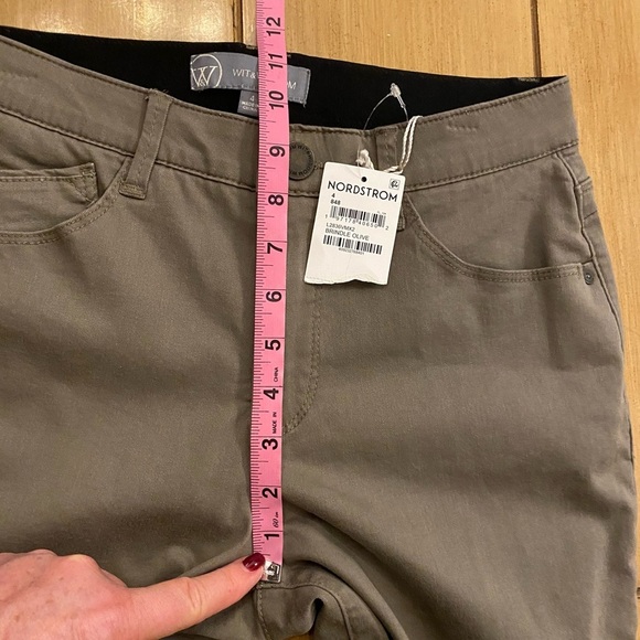 Wit & Wisdom Womens Army Khaki Green Elastic Ab Ankle New size 4 - Picture 7 of 12